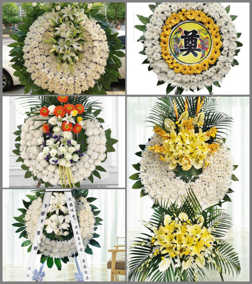 山东莱芜莱城区茶业口镇东榆林村花圈速递