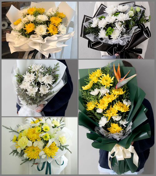 山东莱芜莱城区茶业口镇东榆林村白事花束代送